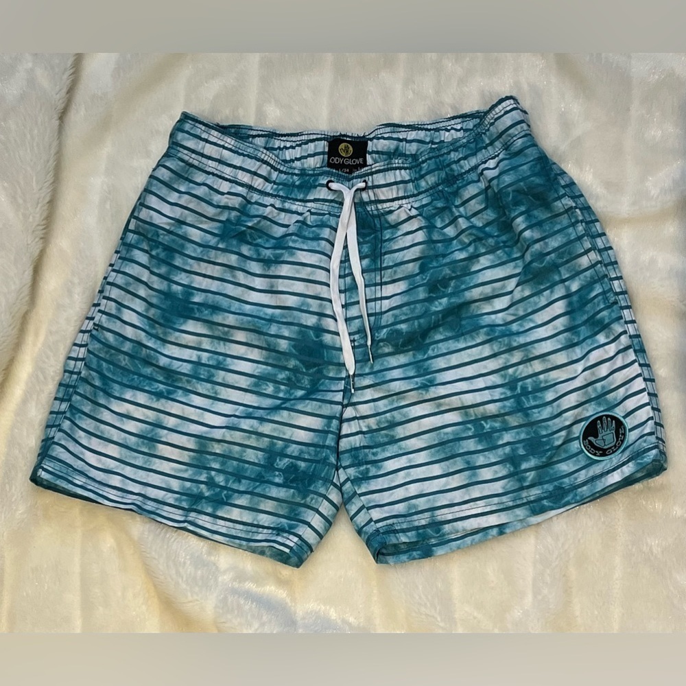 Bodyglove Vapor SwimTrunks Mens sz34 Blue Beachy Coastal Surf Vacation